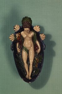 Sauceboat, Palissy Ware, 1530 körül (mázas agyagedény)